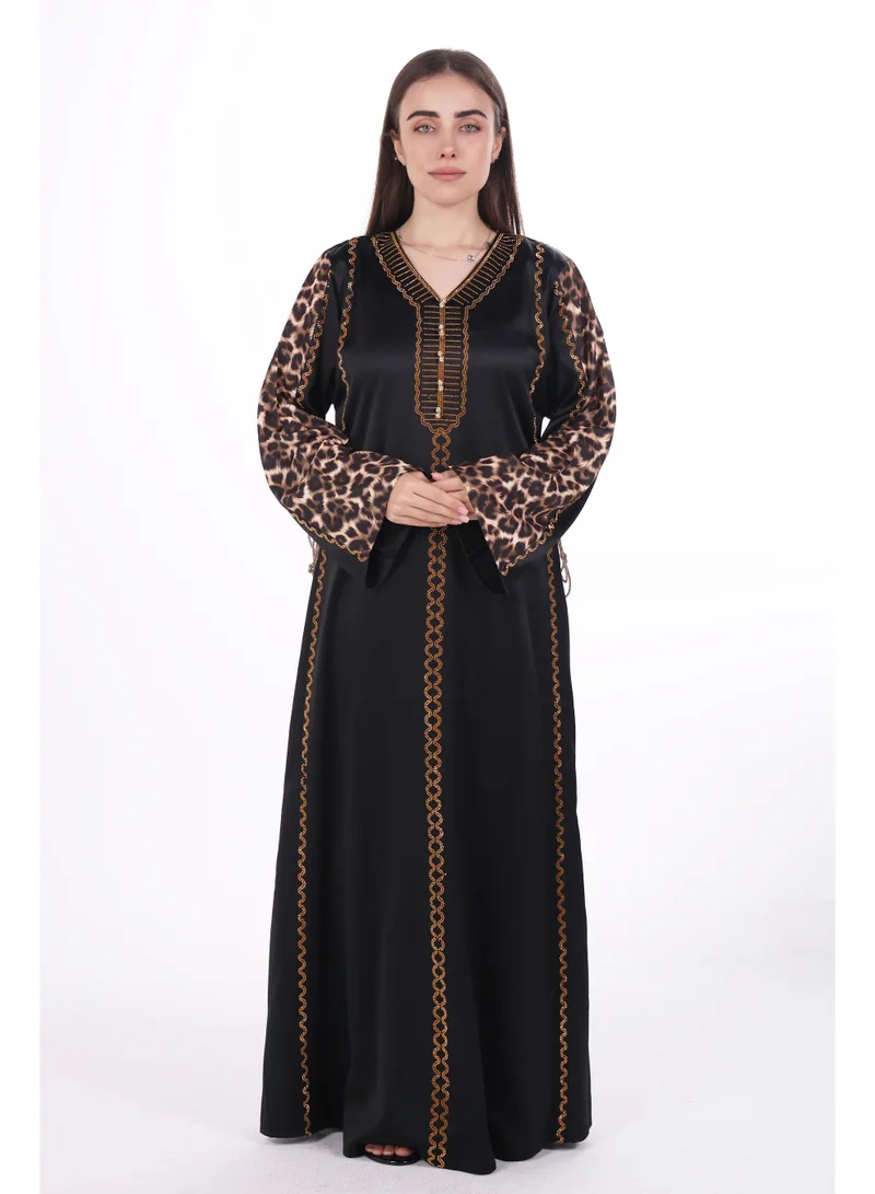 AL BENT AL SHARQIEH women satin jalabiya dress
